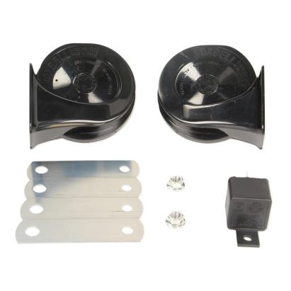 Set 2 claxoane auto universale tip melc 12V, 2 tonuri, negru