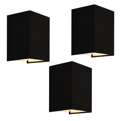 Wandleuchte Schwerin 3er Set Schwarz [lux.pro]