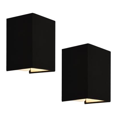 Wandleuchte Schwerin 2er Set Schwarz [lux.pro]