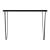 Masă consolă Kokemäki neagră 120x18x82 cm cu picioare Hairpin