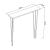 Masă consolă Kokemäki neagră 80x18x82 cm cu picioare hairpin