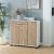 Comodă tip sideboard Bobeck 72x80x28 cm, alb cu aspect stejar