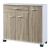 Comodă tip sideboard Bobeck 72x80x28 cm, alb cu aspect stejar