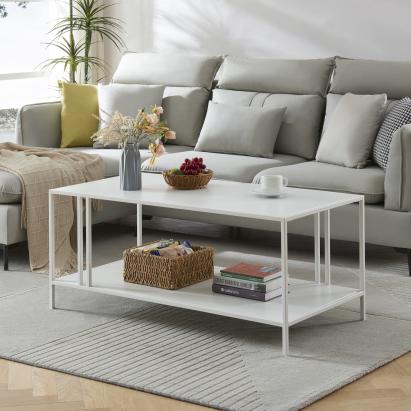 Couchtisch Kumlinge 47x110x55 cm Weiß [en.casa]