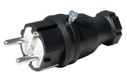 Stecher cauciucat IP44 220V pentru alimentare sigura