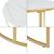 Couchtisch Christchurch 2er Set Marmoroptik, Weiß/Gold [en.casa]