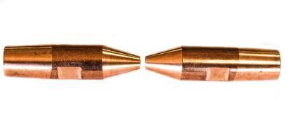 Set 2 electrozi din cupru pentru sudura in puncte, compatibili DN25 si DN35