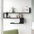 Raft de perete Kitee negru cu 3 polite, 120 x 14,5 x 71,5 cm