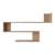 Raft de perete Kitee stejar 120 cm cu 3 polite, design modern