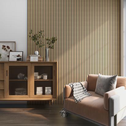 Akustik-Wandpaneel 16er Set Vang 120x60 cm Eichenoptik, hell [NEU.HOLZ]