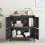 Büroschrank Hamina 80x40x82 cm Schwarz [en.casa]