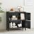Büroschrank Hamina 80x40x82 cm Schwarz [en.casa]