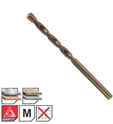 Burghiu multifuncțional CrV 6x100 mm cu vârf din carbură Ceratizit