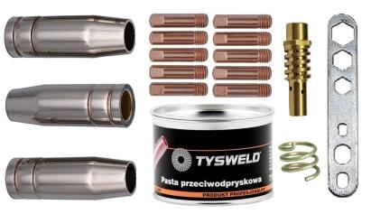 Set consumabile MIG MAG 150A cu pastă antistropi pentru pistol MB 14/15