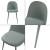 Set 2 scaune dining Kangasala verde gri, tapițate, stil modern