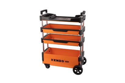 Carucior de scule pliabil cu 3 sertare si roti pivotante Kendo