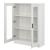 Vitrinenschrank Sorø 80x31x115cm Weiß [en.casa]