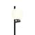 Lampadar modern Aberdaron alb-negru din metal si sticla, 154 cm