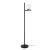 Lampadar modern Aberdaron alb-negru din metal si sticla, 154 cm