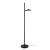 Lampadar modern Aberdaron alb-negru din metal si sticla, 154 cm