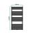 Calorifer portprosop baie Voss negru 120x60 cm, 12 lamele