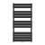 Calorifer portprosop baie Voss negru 120x60 cm, 12 lamele