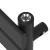 Calorifer portprosop baie Voss negru 120x50 cm, 12 lamele