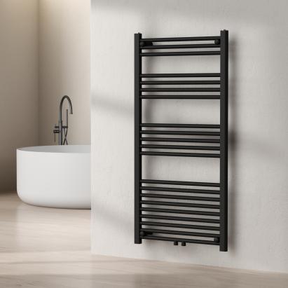 Calorifer portprosop baie Voss 120x60 cm, negru, otel
