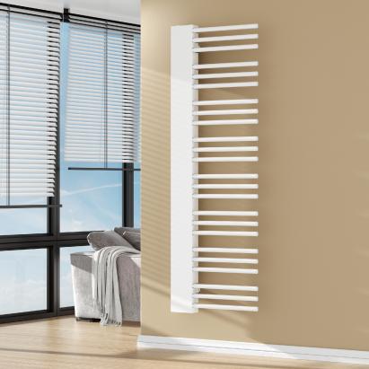 Calorifer portprosop baie Kviteseid alb 146x45 cm, 558 W