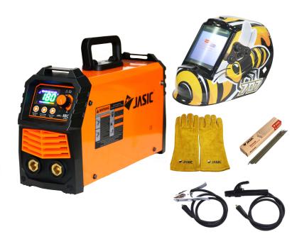Pachet aparat de sudura invertor MMA Jasic ARC 180 LED Synergic 230V