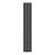Calorifer vertical Nore negru 180x30 cm, dublu strat, 1122W