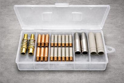 Set 33 consumabile pentru pistolet MIG MAG 150A, cu organizator