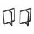 Set 2 picioare pentru masă Ashby din oțel, negre, 72x55x30 cm