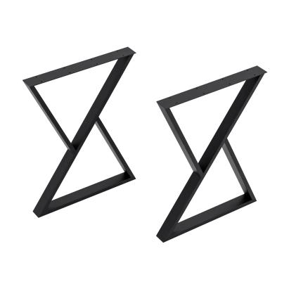 Set 2 picioare pentru masa Karvia din otel, 72x55 cm, negre