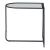 Beistelltisch Ulvik 50x50x35cm aus Metall und Glas Schwarz [en.casa]