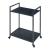 Cărucior de servire Lesja din metal negru cu 2 rafturi și roți