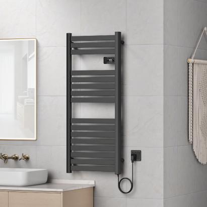 Portprosop electric pentru baie Ringebu 120x50 cm, negru, 500 W