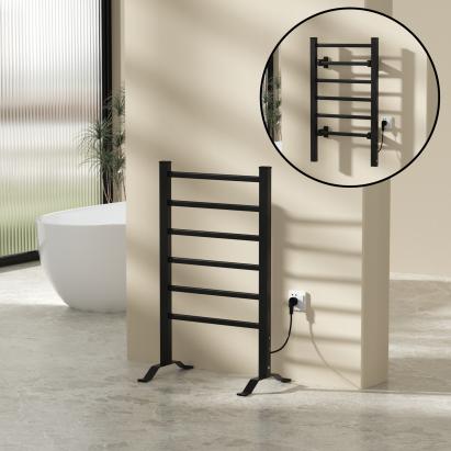 Portprosop electric pentru baie Savitaipale 85x55 cm, negru, 100 W