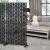 Paravan despărțitor Basciano din oțel zincat, negru, 180x90 cm
