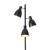 Stehlampe Witney 3-flammig Schwarz / Goldfarben [lux.pro]