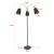 Stehleuchte Wycombe 3-flammig Schwarz / Goldfarben [lux.pro]