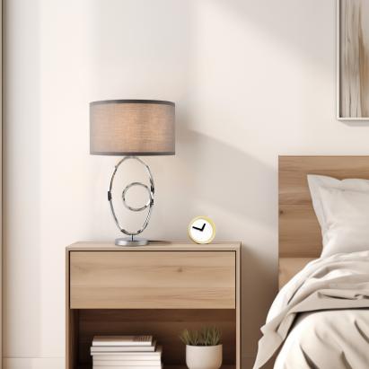 Lampă de masă Torquay gri 49,5 cm, design elegant, lux.pro