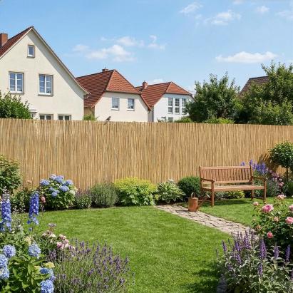 Schilfzaun Abbateggio 140x600 cm [casa.pro]