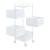 Cărucior de depozitare cu 4 niveluri și roți, alb, 79,5x27x27 cm