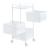 Cărucior de bucătărie cu 3 niveluri și roți, alb, 64,5x27x27 cm