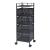 Cărucior de depozitare cu 4 niveluri și roți, negru, 79,5x27x27 cm