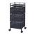 Rollwagen Sunndal mit 3 Ebenen 64,5x27x27cm Schwarz [en.casa]