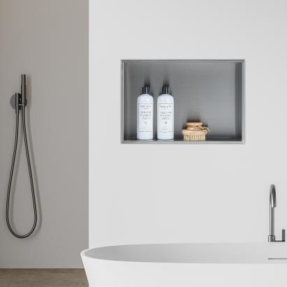 Wandnische Kristinehamn 47x32x10cm Silber [neu.haus]