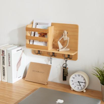 Wandregal Giske 33x8x22 cm Bambus [en.casa]