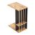 Beistelltisch Siikainen 65x44x29 cm Holzoptik/Schwarz [en.casa]